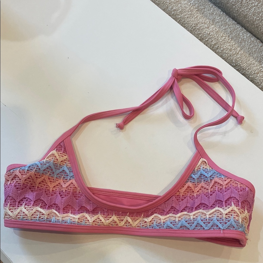 Strawberry milk mob Pink Multicolor Bikini Top